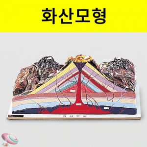 화산모형 구조 지층모양KSCI-4726 마그마의 폭발 화산모형 지층의 모양설명교구. 집콕 만들기키트 과학교구