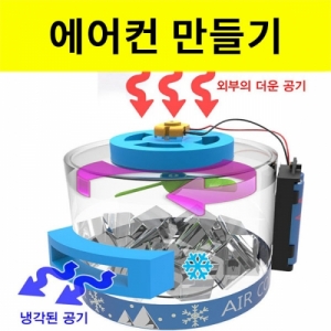에어컨만들기 에어컨의원리학습 과학키트KSCI-8082j 공기냉각 에어컨의 원리. 집콕 만들기키트 과학교구