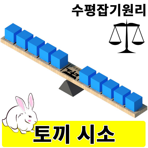 과학1번지 구정과학사,토끼시소 수평잡기원리 EVA 추10개포함 지레실험세트