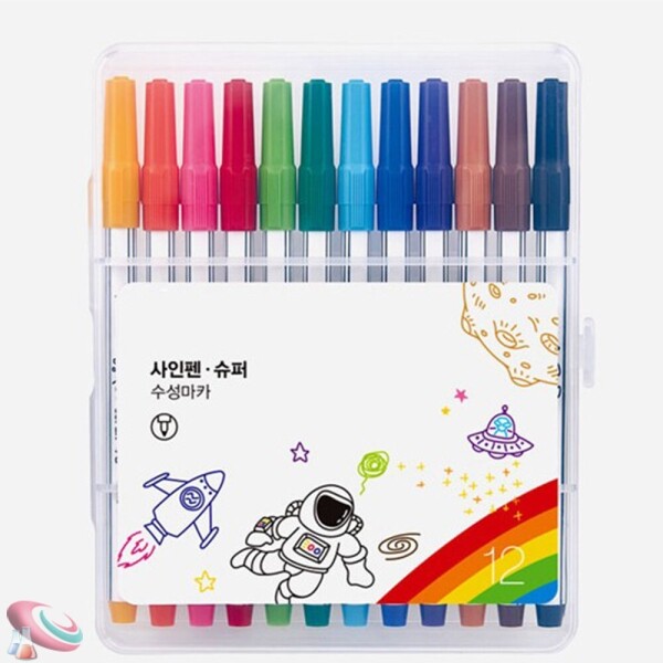 과학1번지 구정과학사,수성싸인펜 둥근닙 0.7mm 12색세트