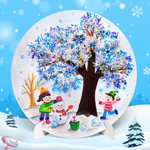 과학1번지 구정과학사,눈꽃나무 겨울 크리스마스 액자만들기 4인용