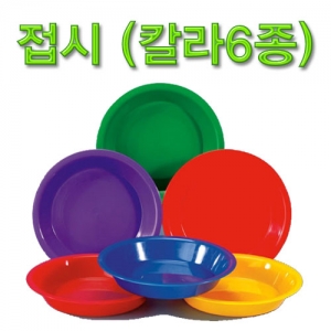 과학1번지 구정과학사,접시 칼라 6개1조 200mm 플라스틱접시